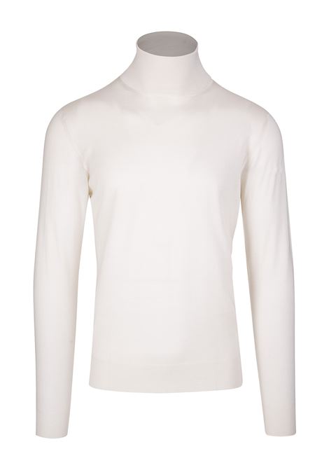 White Silk and Cashmere Derby Turtleneck FEDELI | 0712422