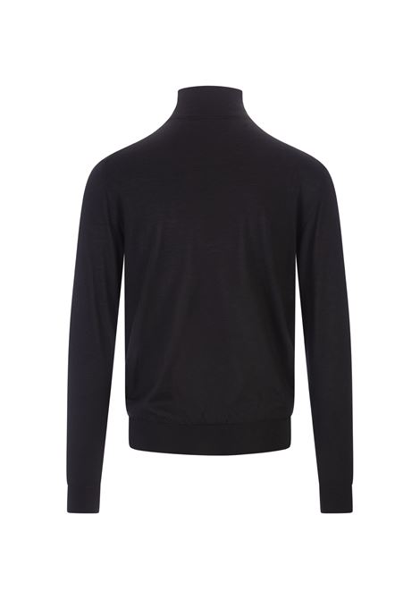 Pullover Dolcevita Nero In Cashmere e Seta FEDELI | 071249