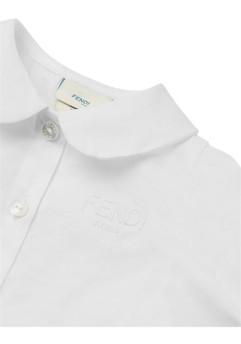 Chalk Poplin Shirt FENDI KIDS | BFC022-A31WF0TU9