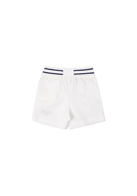 Shorts In Piquet Di Cotone Bianco Con Logo FENDI KIDS | BMF230-AVPF1PEY