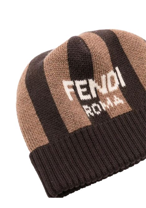 Striped Beanie With Logo FENDI KIDS | BUP072-ASQZF0VAT