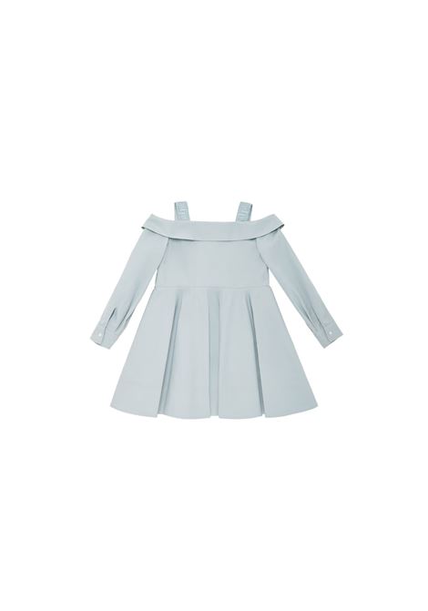 Pale Blue Poplin Dress FENDI KIDS | JFB694-AEXZF08S8