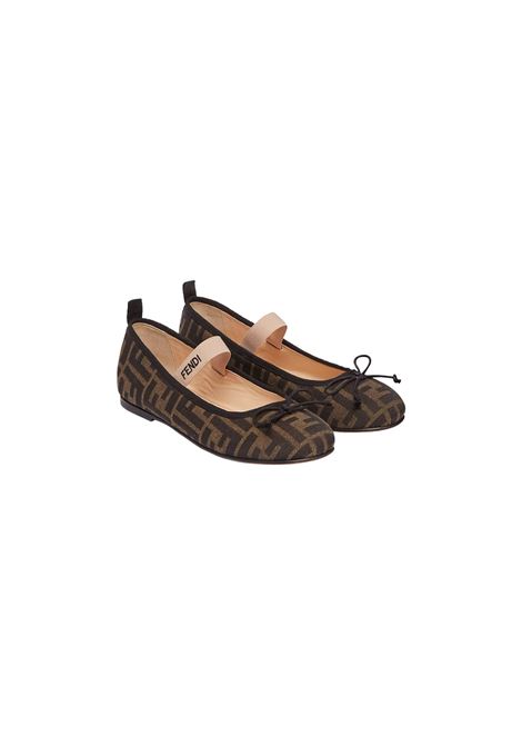 FF Jacquard Ballerinas FENDI KIDS | JFR376-AQ75F1NJB