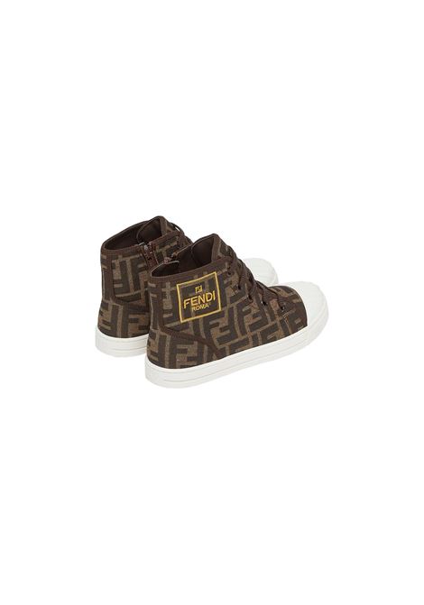 Sneakers Mid-Top Con Logo FF All-Over FENDI KIDS | JMR473-AJZEF1NJK