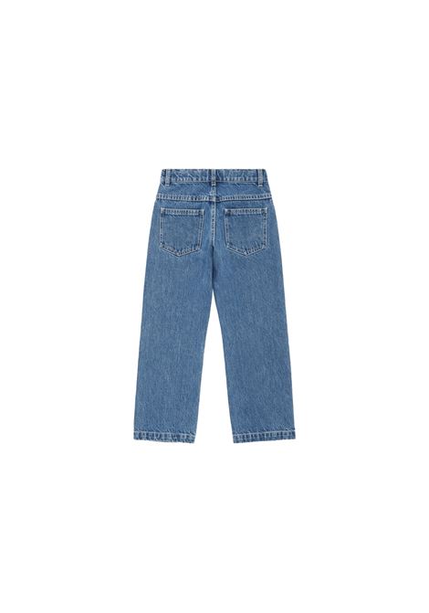 Medium Blue Jeans With Logo Embroidery FENDI KIDS | JUF116-AMHXF0QG0