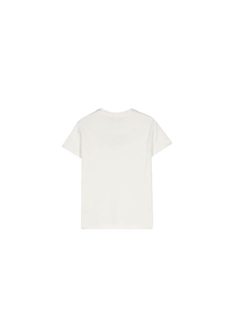 White Chenille T-Shirt With Logo FENDI KIDS | JUI159-7AJF1PCP