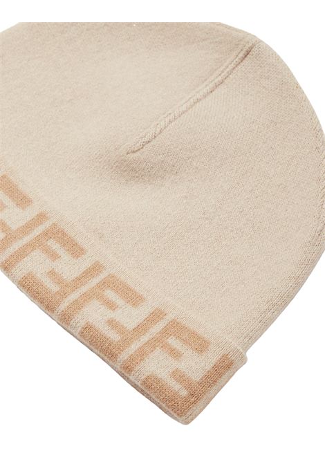 Beige Reversible Hat With FF Logo FENDI KIDS | JUP063-AO29F0AYG