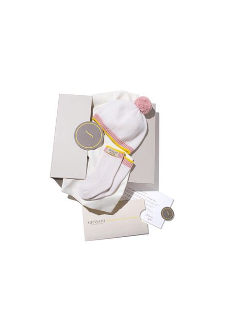 Pink and White Box Set With Hat and Socks GENSAMI | BOX01-B-WSROSA CAMEO/BIANCO LATTE