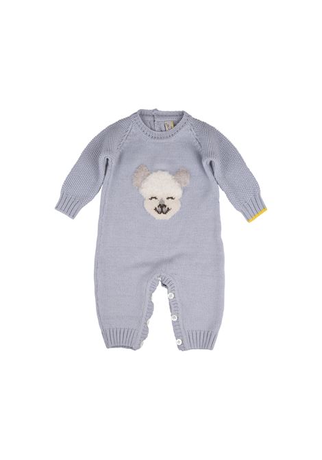 Sky Blue and Grey Alpachino Baby Romper GENSAMI | TU02-B-ALPAZZURRO CIELO/GREIGE