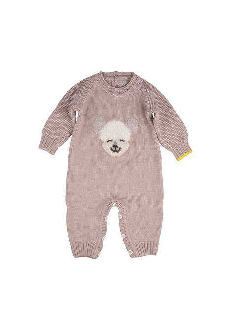 Cameo Pink and Grey Alpachino Baby Romper GENSAMI | TU02-B-ALPROSA CAMEO/GREIGE