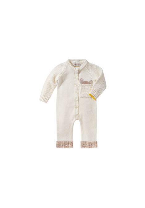 White Alpachino Romper With Pocket GENSAMI | TU03-B-ALPBIANCO LATTE/GREIGE