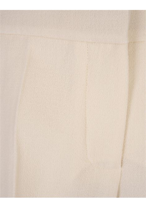 White Wool Palazzo Trousers GIANLUCA CAPANNOLO | 24IP432-600200