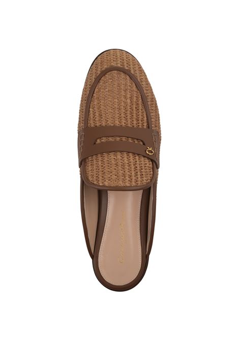 Brown Woven Raffia Florio Sabot GIANVITO ROSSI | G91880.51CUOMCFCUCU