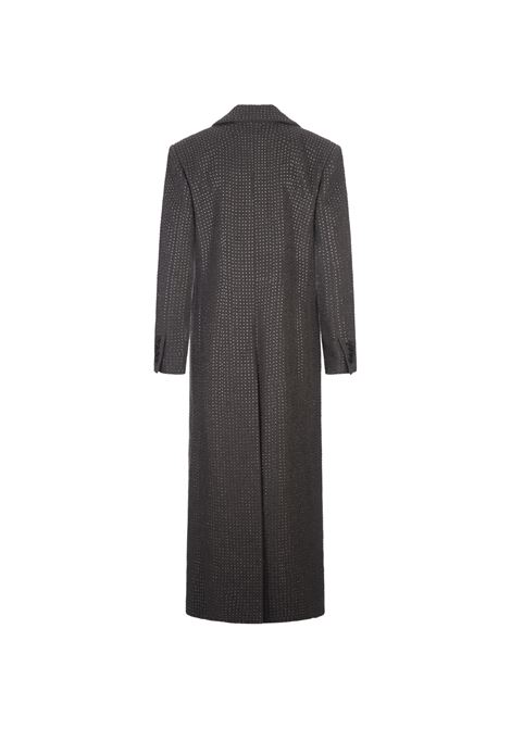 Cappotto Lungo Grigio Con Cristalli GIUSEPPE DI MORABITO | 03PFCO047FC-0335098