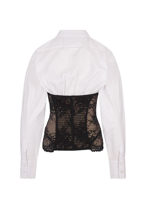 White Lingerie Bustier and Top Shirt GIUSEPPE DI MORABITO | 03PFTO275-0328201