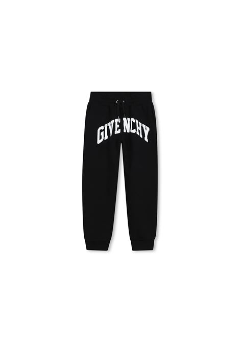 Black Joggers With Lettering Logo  GIVENCHY KIDS | H3029909B