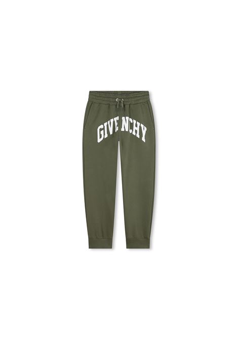 Green Joggers With Lettering Logo  GIVENCHY KIDS | H30299724