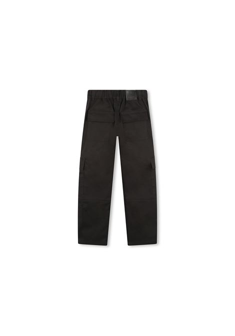 Black Stretch Cotton Cargo Trousers GIVENCHY KIDS | H3030809B