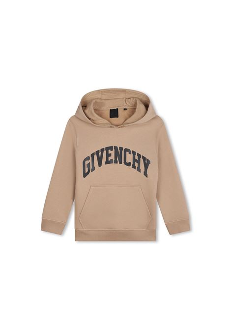 Felp Beige Con Cappuccio e Logo Lettering GIVENCHY KIDS | H30328263