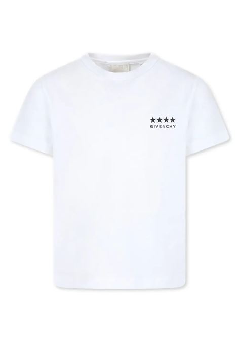 White T-Shirt With Logo and 4G Motif GIVENCHY KIDS | H3035510P