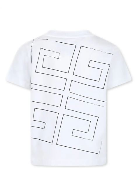 White T-Shirt With Logo and 4G Motif GIVENCHY KIDS | H3035510P