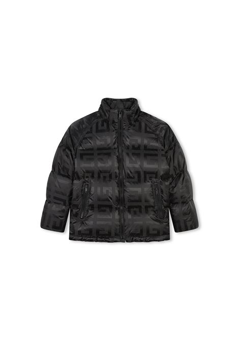 Black Down Jacket With 4G Pattern GIVENCHY KIDS | H3036309B