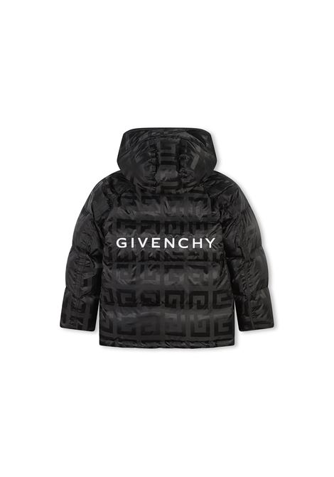 Black Down Jacket With 4G Pattern GIVENCHY KIDS | H3036309B