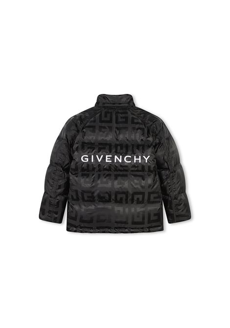 Black Down Jacket With 4G Pattern GIVENCHY KIDS | H3036309B