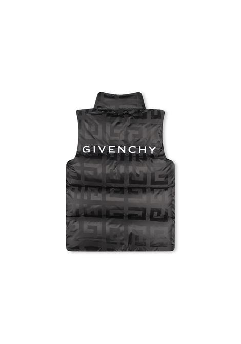 Black Padded Gilet With 4G Pattern GIVENCHY KIDS | H3036509B