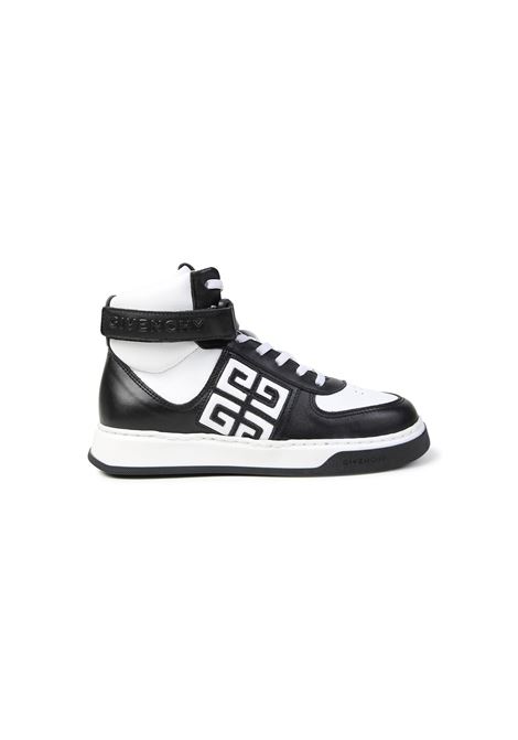 Sneakers Alte 4G In Bianco e Nero GIVENCHY KIDS | H30376M41