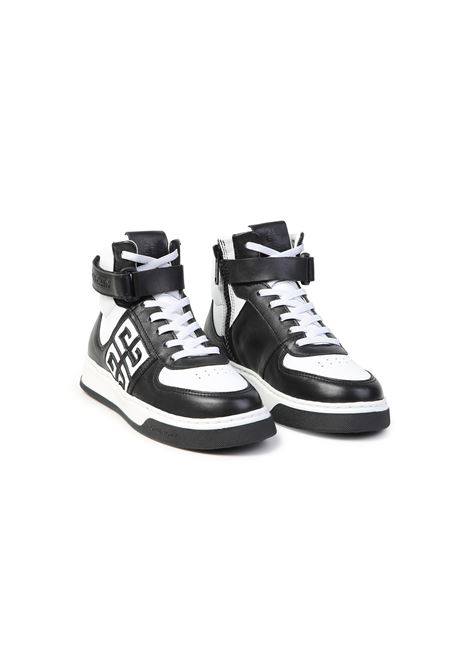 Sneakers Alte 4G In Bianco e Nero GIVENCHY KIDS | H30376M41