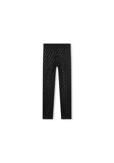 Leggings Neri Con Logo All-Over GIVENCHY KIDS | H3040209B