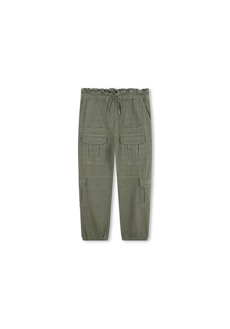 Green Cargo Trousers With 4G Jacquard Pattern GIVENCHY KIDS | H30407724