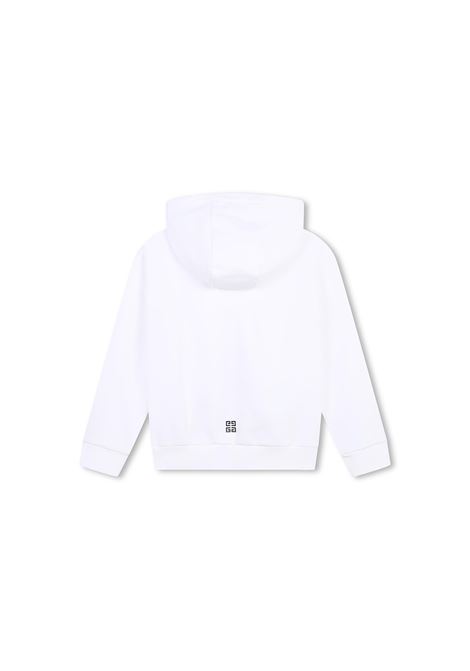 White Zip-Up Hoodie with GIVENCHY 4G Logo GIVENCHY KIDS | H30411117