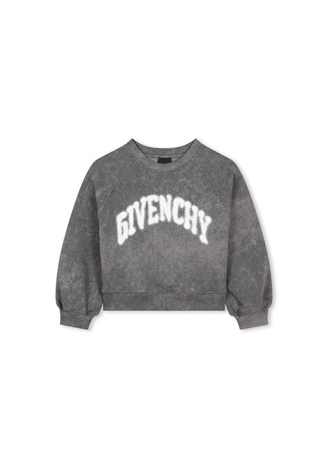 GIVENCHY KIDS Felpa Grigia Con Logo - GIVENCHY KIDS