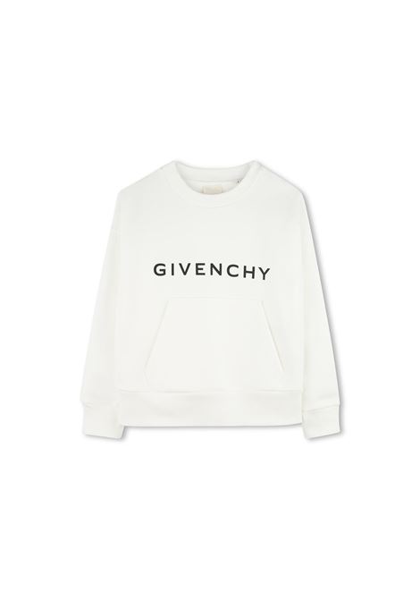 GIVENCHY KIDS Felpa Bianca Con Logo GIVENCHY 4G - GIVENCHY KIDS