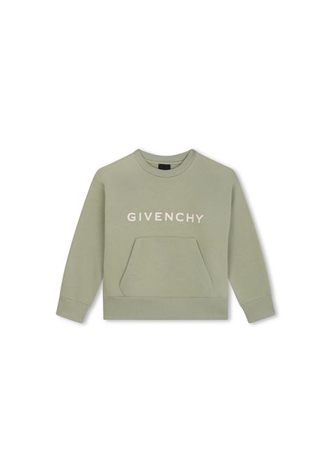 Felpa Verde Con Logo GIVENCHY 4G GIVENCHY KIDS | H30421602