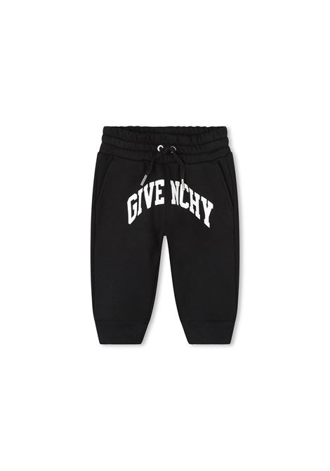 Black Joggers With Lettering Logo  GIVENCHY KIDS | H3045709B