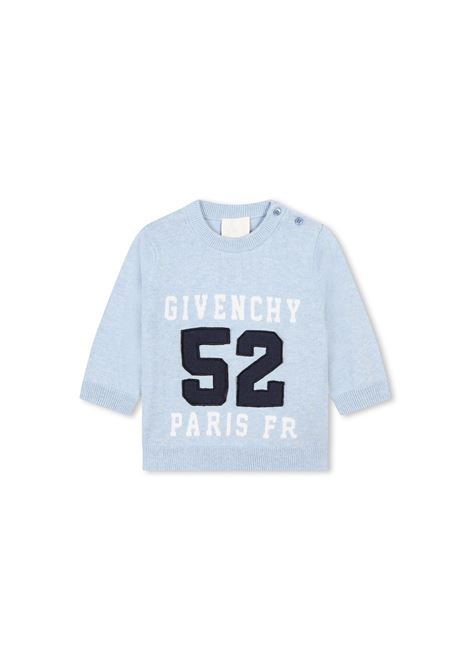 GIVENCHY 52 Paris Sweater In Light Blue GIVENCHY KIDS | H3047177D