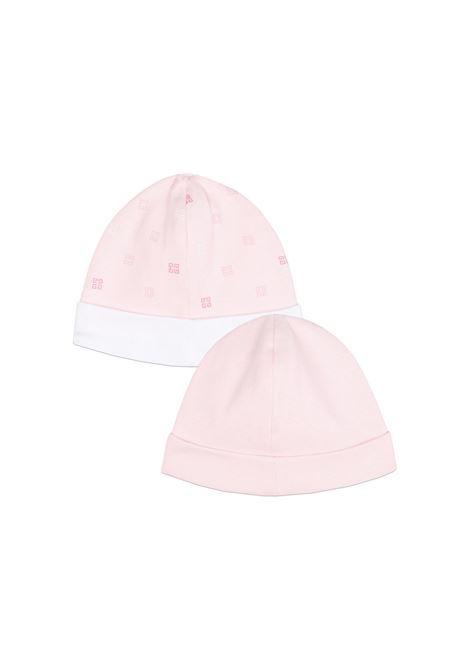 Set Cappelli Rosa Con Logo e Motivo 4G GIVENCHY KIDS | H3049644Z