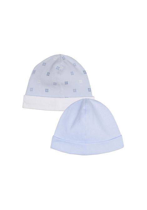 Light Blue Hats Set with Logo and 4G Motif GIVENCHY KIDS | H30496771