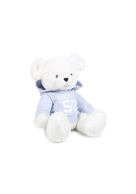 GIVENCHY Teddy Bear in Ecological Fur - White and Light Blue GIVENCHY KIDS | H30518771