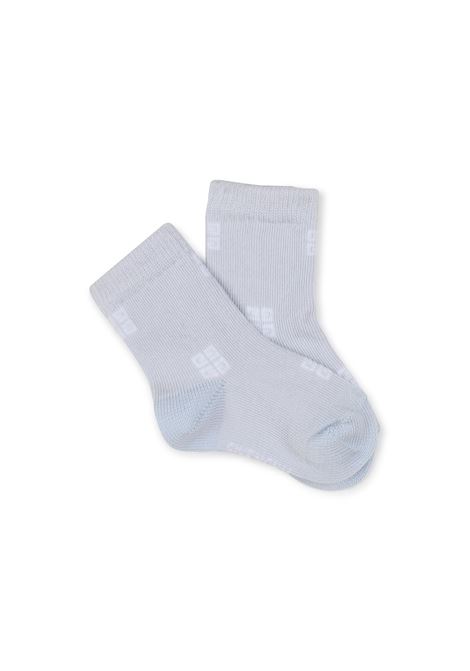 Light Blue and White Socks Set With Logo GIVENCHY KIDS | H30526771