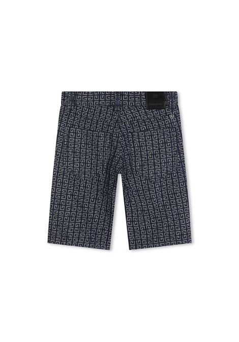 Bermuda In Denim Con Motivo 4G All-Over GIVENCHY KIDS | H30541Z10