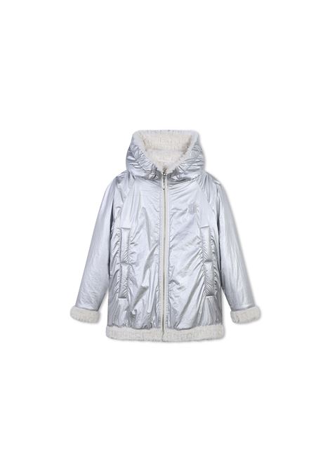 Silver and White Reversible Jacket GIVENCHY KIDS | H30557016