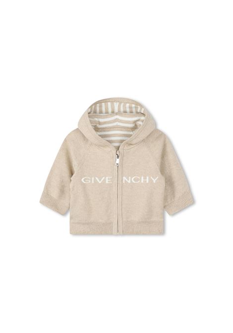 Beige and White Reversible Set With Logo and Teddy GIVENCHY KIDS | H30567184