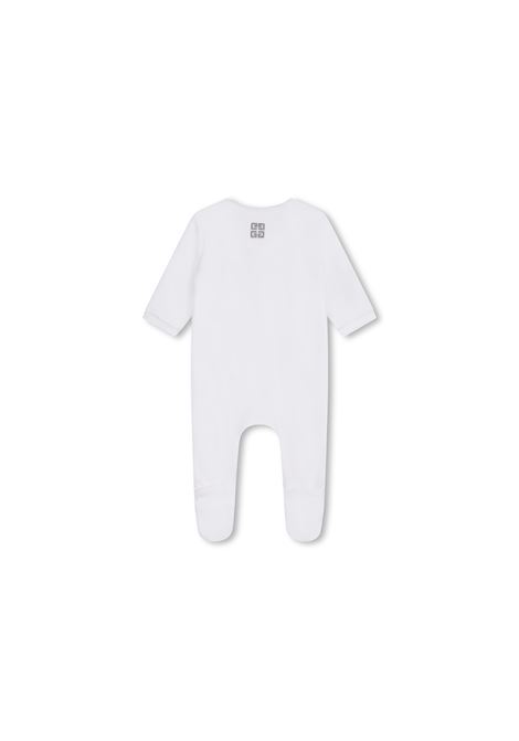 White Chenille Pyjamas With GIVENCHY Teddy Bear Embroidery  GIVENCHY KIDS | H3056910P