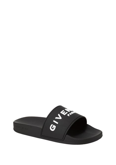 Black Rubber Slippers With Logo GIVENCHY | BE3004E1UM001