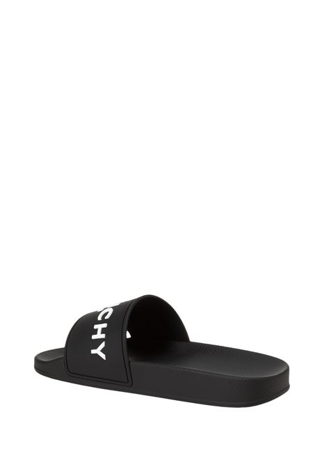 Black Rubber Slippers With Logo GIVENCHY | BE3004E1UM001