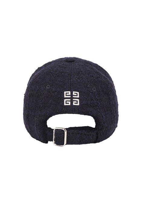 Dark Blue Tweed Givenchy Baseball Cap GIVENCHY | BGZ02KG05T401